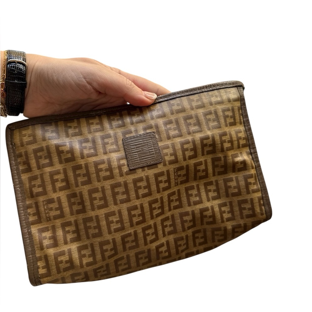 Vintage Fendi Zucca Monogram Clutch - Picture 3 of 8